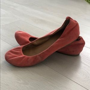 JCrew Flats -Coral, Size 8 (Barely worn-too big!)